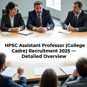 HPSC Assistant Professor (College Cadre) Recruitment 2025 – Detailed Overview