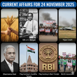 Current Affairs Question for Competitive Exams : 24 November 2025