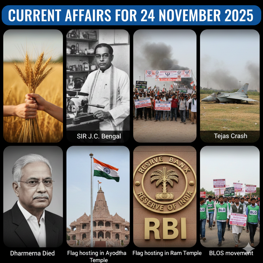 Current Affairs Question for Competitive Exams : 24 November 2025