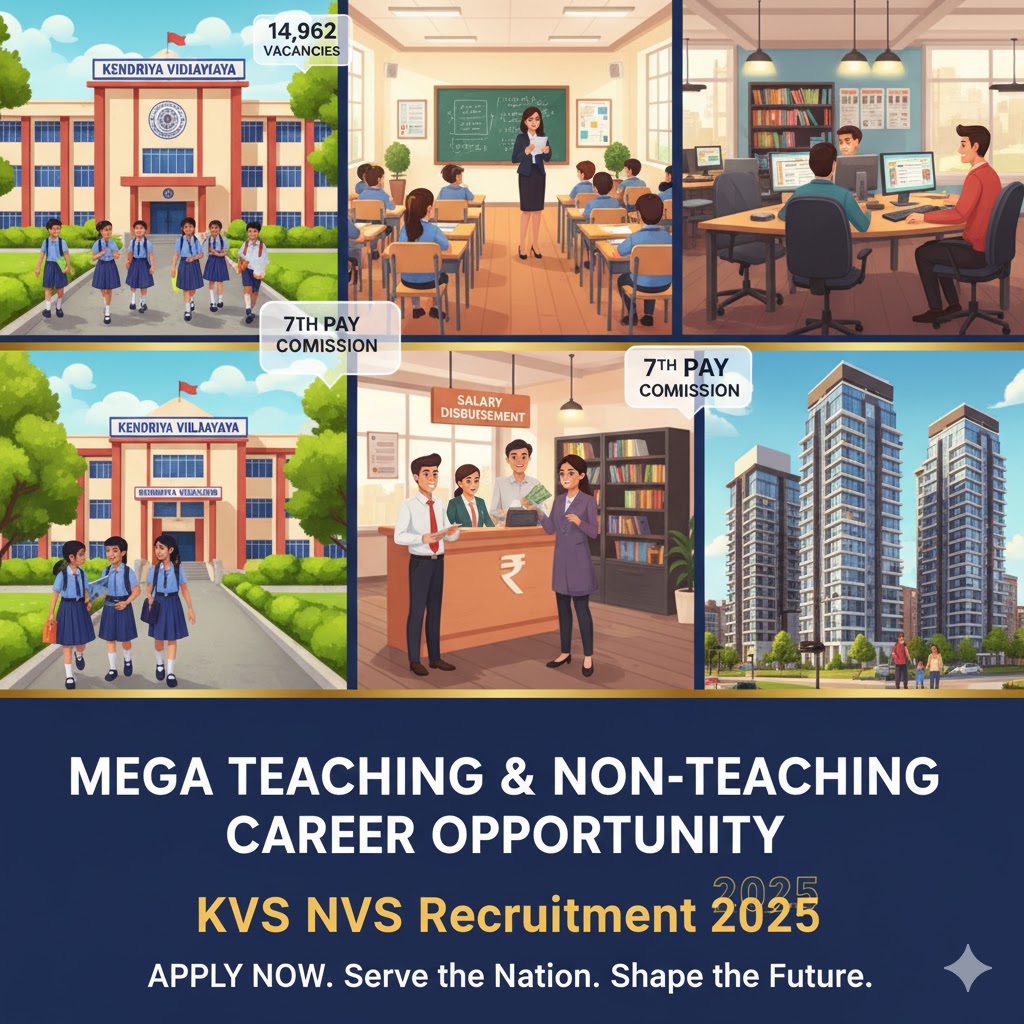 Mega Teaching & Non-Teaching Career Opportunity: KVS NVS Recruitment 2025 for 14,962 Vacancies!