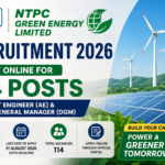 NTPC Green Energy Limited Recruitment 2026: Apply Online for 114 AE & DGM Posts