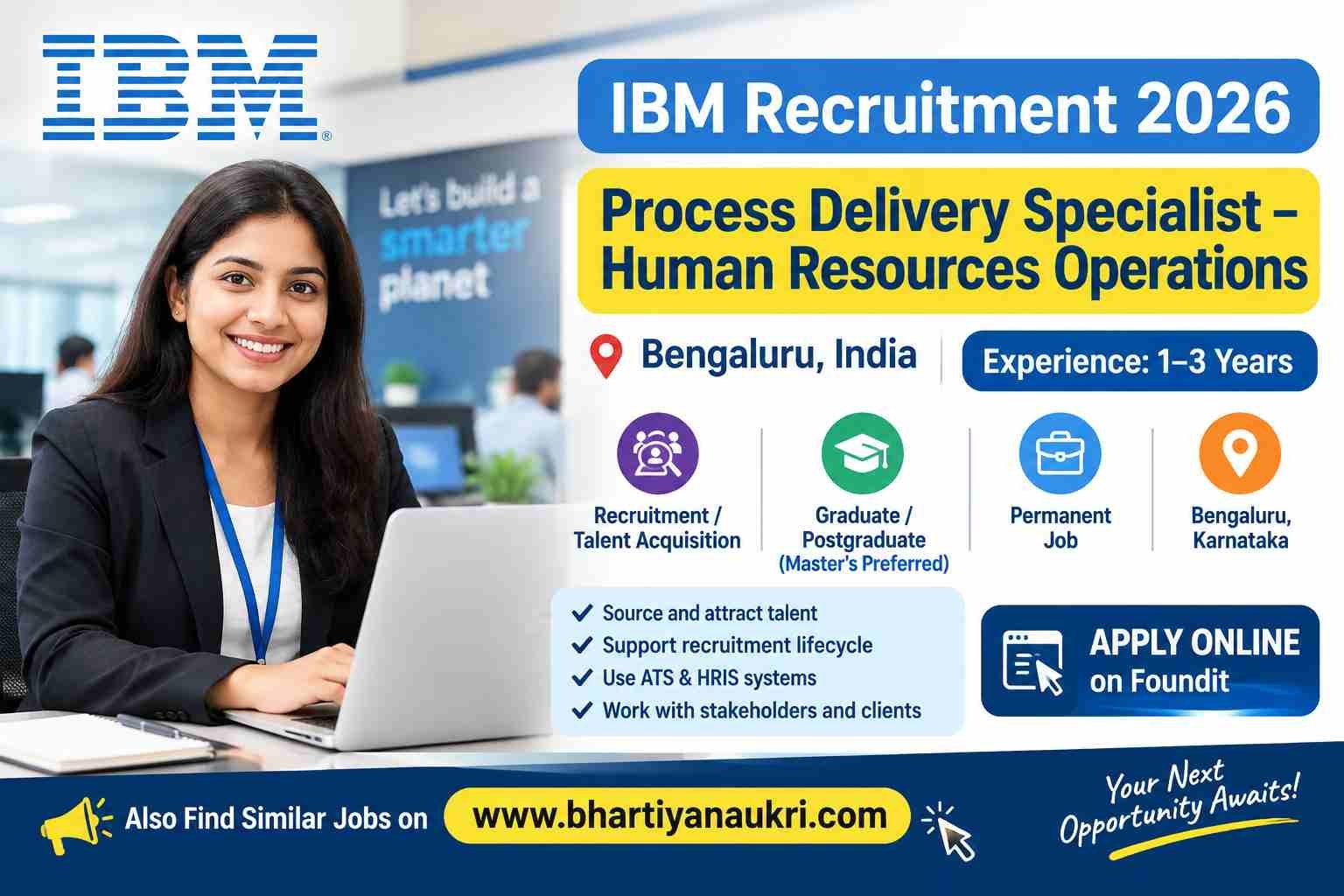 IBM Recruitment 2026: Process Delivery Specialist – Human Resources Operations, Bengaluru